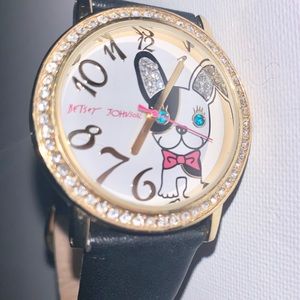 Betsey Johnson Watch with Dog detail